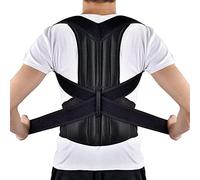S-5XL Ceinture De Soutien Dorsale De Grande Taille Correction Posturale Entraîneur D'accolade Fournir Un Soulagement De La Douleur Redresseur Soutien Dos L'épaule Clavicule Cou ( Color : Black , Size