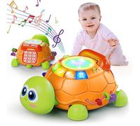 S 6 à 12 mois, Tummy Time Toy for 12-18 Months, Musical Turtle Crawling Toys with Light & Sound, Birthday Gift Early Educational Toy for Baby Infant 3-6, 7, 8, 9, 10 Months 1 2 Year Old