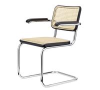 S 64 V Classique en tube d'acier, chaise cantilever CHROME/NOIR Thonet COMBINAISON PRIVILÉGIÉE - 4066962003257