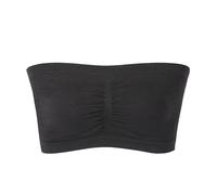 S-6XL Grande Taille Soutien-Gorge Bandeau Invisible Bra Rembourrés Amovibles sans Couture pour Femmes, Soutient Entièrement Les Bralettes Haut Tube Court (Color : Black, Size : 6XL)