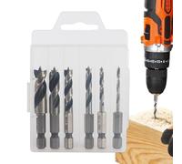 s à bois coffret de 6 outils à changement rapide en acier | hélicoïdal pour mécaniciens automobiles réparation entretien garage bricolage travaux assemblage