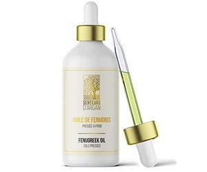 S.A HUILE DE FENUGREC pour Poitrine et fesse, Cheveux & ongles -100 ML - huile fenugrec pure et naturelle - Macérât huileux de graines de fenugrec - flacon en verre avec pipette