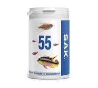 S.A.K. 55 Aliment Complet Complet pour Tous Les Types de Poissons d'ornement Granulés 130 g (300 ML) Granulés 2 Grains 1,00-1,5 mm Taille du Poisson 5-7 cm
