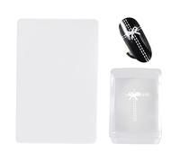 s à Ongles Transparent en Silicone Outils de Manucure | Couvercle Carré Pour À Ongles Pour Maison Salon Loisirs Pratique Anniversaire Débutantes Filles