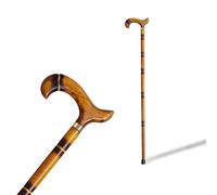 S & B Bâton de Soutien fabriqué en Bois, décoré avec des Rayures 92 cm, très résistant (613) Bâton Caminar Personnes âgées, Anciens, Marron