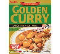 S & B Curry Golden Retort Medium Hot, 8.1 Ounce by S & B