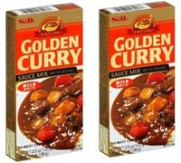 S&B Golden Curry Sauce Doux, 92g par Paquet, 4 Portions, Contient du Gluten, Pack de 2