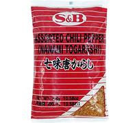 S&B Mélange japonais de 7 épices pimentées "Shichimi Togarashi" 300G en sachet - Aussi vendu avec flacon - Marque S&B (1 sachet)