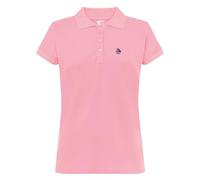S&C - Polo Femme Manches Courtes Coton, Col 3 Boutons, Maille Piquée, Regular Fit, Color Unie, Casual, Conçu en Espagne, Coupe Légèrement Ajustée, Voir Guide, Rose Pastel, M