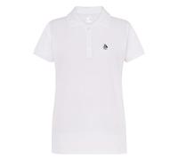 S&C - Polo Femme Manches Courtes Coton, Col 3 Boutons, Maille Piquée, Regular Fit, Color Unie, Casual, Conçu en Espagne, Coupe Légèrement Ajustée, Voir Guide, Blanc, XL