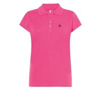 S&C - Polo Femme Manches Courtes Coton, Col 3 Boutons, Maille Piquée, Regular Fit, Color Unie, Casual, Conçu en Espagne, Coupe Légèrement Ajustée, Voir Guide, Azalée, XXL