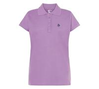 S&C - Polo Femme Manches Courtes Coton, Col 3 Boutons, Maille Piquée, Regular Fit, Color Unie, Casual, Conçu en Espagne, Coupe Légèrement Ajustée, Voir Guide, Lavande, L