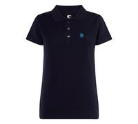S&C - Polo Femme Manches Courtes Coton, Col 3 Boutons, Maille Piquée, Regular Fit, Color Unie, Casual, Conçu en Espagne, Coupe Légèrement Ajustée, Voir Guide, Bleu Marine, L