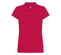 S&C - Polo Femme Manches Courtes Coton, Col 3 Boutons, Maille Piquée, Regular Fit, Color Unie, Casual, Conçu en Espagne, Coupe Légèrement Ajustée, Voir Guide, Fuchsia, XL