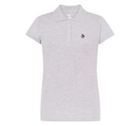 S&C - Polo Femme Manches Courtes Coton, Col 3 Boutons, Maille Piquée, Regular Fit, Color Unie, Casual, Conçu en Espagne, Coupe Légèrement Ajustée, Voir Guide, Gris, M