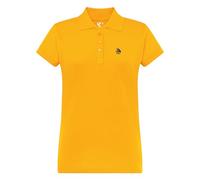 S&C - Polo Femme Manches Courtes Coton, Col 3 Boutons, Maille Piquée, Regular Fit, Color Unie, Casual, Conçu en Espagne, Coupe Légèrement Ajustée, Voir Guide, Jaune Moutarde, S