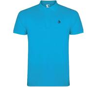 S&C - Polo Homme Manches Courtes 100% Coton Piqué, Coupe Classique, Casual, Couleur Unie, 3 Boutons, Conçu en Espagne, Regular Fit, Voir Guide, Turquoise, L