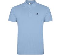 S&C - Polo Homme Manches Courtes 100% Coton Piqué, Coupe Classique, Casual, Couleur Unie, 3 Boutons, Conçu en Espagne, Regular Fit, Voir Guide, Bleu Ciel 1, M