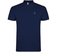 S&C - Polo Homme Manches Courtes 100% Coton Piqué, Coupe Classique, Casual, Couleur Unie, 3 Boutons, Conçu en Espagne, Regular Fit, Voir Guide, Bleu Marine, M