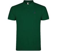 S&C - Polo Homme Manches Courtes 100% Coton Piqué, Coupe Classique, Casual, Couleur Unie, 3 Boutons, Conçu en Espagne, Regular Fit, Voir Guide, Vert Bouteille, 3XL
