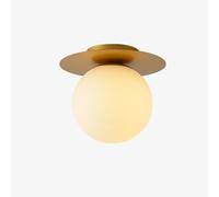 S-Cevada Lampe Murale Moderne, Base en Métal Doré avec Globe en Verre Dépoli, Lampe Murale E27 pour Chambre, Hallway, Entrée