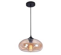 S-Cevada Suspension Industrielle Vintage Ronde en Verre Coloré, Lampe Suspendue au Plafond Retro Loft Bar E27, Lustre Pour Cuisine Salle À Manger Chambre