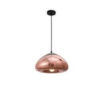 S-Cevada Suspension Moderne Or rose en Verre 30cm Lampe Suspendue Sphérique Luminaire Intérieur pour Salle à Manger Îlot de Cuisine Chambre Couloir Bar (Or rose)
