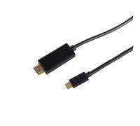 S/CONN 10-57185 câble vidéo et adaptateur 1,8 m HDMI Type A (Standard) USB Type-C Noir