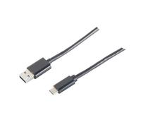 S-Conn 14-10005 câble USB 1 m USB A USB C Noir - Câbles USB (1 m, USB A, USB C, 2.0/3.0 (3.1 Gen 1), Noir)