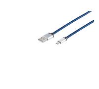 S-Conn 14-50017 Câble USB A Micro-USB B 2.0 480 Mbit/s Bleu 0,3 m