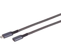S-Conn 14-74006 Câble USB 1 m USB 3.2 Gen 2 (3.1 Gen 2) USB C Noir