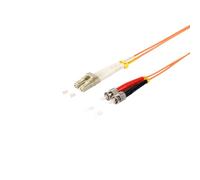 S-Conn 77943 Câble patch fibre optique duplex multimode LC/ST 50/125µ, OM2, Orange 3 m