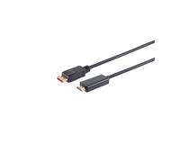 S/CONN Câble DisplayPort 1.4 vers HDMI Type A 3m - Résolution 4K/60Hz, HDCP 1.4/2.2, HDR, Blindage triple couche, Contacts Or