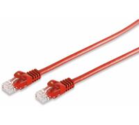 S/CONN connectivité maximale Câble réseau RJ45 Câble patch U/UTP avec câble brut Cat.7 rouge 0,25m (08-35004)