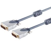 S/CONN connectivité maximale Home-Cinema connecteur DVI-D du connecteur DVI-D 24+1, Dual-Link, connecteur métallique chromé, contacts dorés, 2x Ferrit, 5,0m (77445-MHQ)