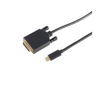 S/CONN maximum connectivity 10-58185 câble vidéo et adaptateur 1,8 m DVI-D USB Type-C Noir