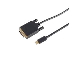 S/CONN maximum connectivity 10-58185 câble vidéo et adaptateur 1,8 m DVI-D USB Type-C Noir