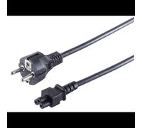 S/CONN maximum connectivity 60001 : Câble d'alimentation Noir 1.8m, Prise Type F (Mâle) vers IEC C5 (Femelle), 3x0.75mm², Conducteur Cuivre