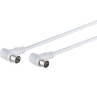 S/CONN maximum connectivity Câble d'antenne, 100% blindé, connecteur coaxial coudé sur connecteur coaxial coudé, compatible BK, > 80 dB, blanc, 7,5m (80087-32)