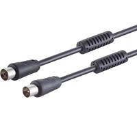 S/CONN maximum connectivity câble d'antenne avec filtre de courant sous gaine, > 100 dB, noir, 1,0m (80202-128S)
