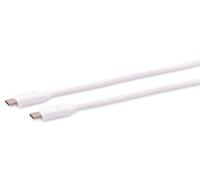 S/CONN maximum connectivity Câble de connexion USB-C--Câble USB 3.2 USB type C mâle vers USB type C mâle, Gen 2x2 blanc, 0,5m (13-48016)