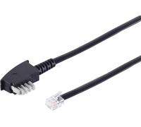 S/CONN maximum connectivity Câble de raccordement téléphonique TAE N mâle sur Western mâle 6/6, Philips et Panasonic, 6 fils, 3,0m (70153)