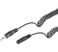S/CONN maximum connectivity Câble jack de rallonge - prise jack 3,5mm stéréo sur prise jack 3,5mm stéréo, câble spiralé, 3,0m (30815)