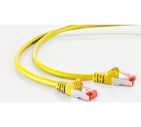 S/CONN maximum connectivity Câble réseau patch, cat 6A, S/FTP, PIMF, sans halogène, GHMT-ZERTIFIZERT, jaune, 0,15m (75711-A0.15Y)
