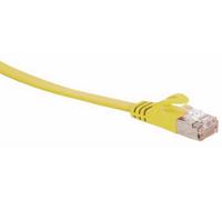 S/CONN maximum connectivity Câble réseau RJ45 Câble patch plat, Flat U/FTP m.Cat.7 Rohkabel, slim, jaune, 7,5m (75517-SLY)
