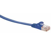 S/CONN maximum connectivity Câble réseau RJ45 Câble patch plat, plat U/FTP m.Cat.7 Rohkabel, slim, bleu 3,0m (75513-SLB)