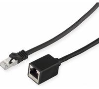 S/CONN maximum connectivity Rallonge de câble réseau-RJ45 Rallonge de câble patch avec câble brutCâble brut Cat.7, S/FTP, PIMF, sans halogène, noir, 1,0m (08-62025)