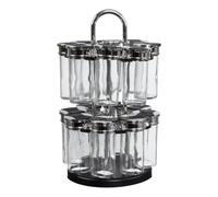 Carrousel à Épices 2 Niveaux "16 Pots" 31cm Noir