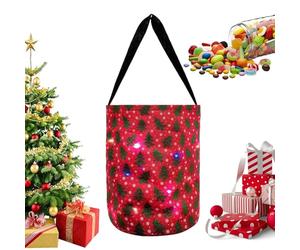 S De Maquillage Ou D'affaire Éclairé,Halloween Illuminé - Noël avec lumière LED en polyester | S Noël avec lumière LED, cube réutilisable polyvalent pour cadeaux, à la main réutilisable en forme de