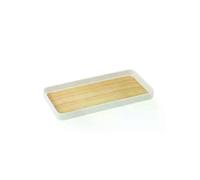 (S)Drainage Water Storage Tea Set Rectangular Household Imitation Wood Grain Tea Tray Tableware Wooden Hotel Dinner Plate Plastic